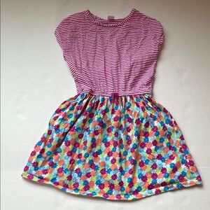 Pink Ribbed Casual Sundress with Cap Sleeves